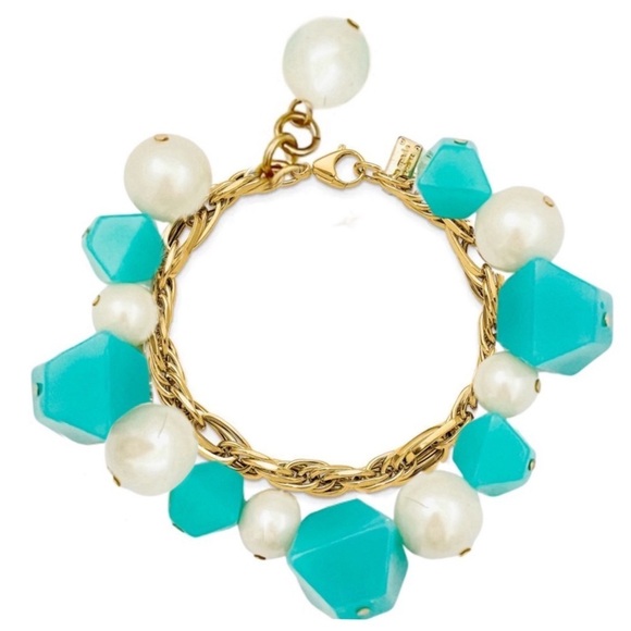 KATE SPADE • It Takes All Sorts Mint Pearl Bracelet - Picture 1 of 3